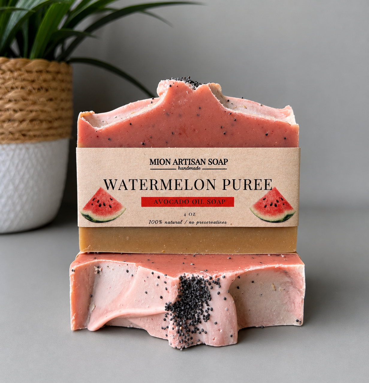 Watermelon Puree | Avocado Oil Soap (LIMITED EDITION)
