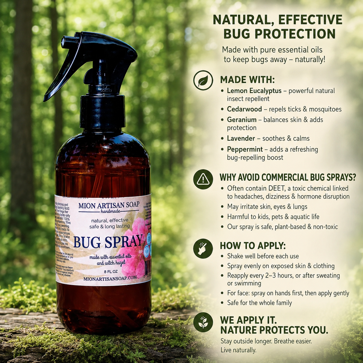 Bug Spray | Made With Essential Oils | 100% Natural