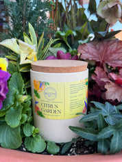 Citrus Garden | Ceramic Jar Candle | with Crackling Wooden Wick