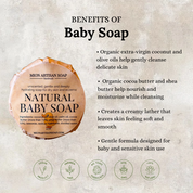 Natural Baby Soap | Unscented | Cocoa Butter & Shea Butter Soap
